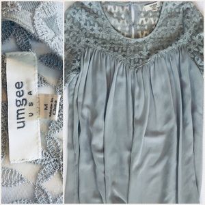 Sage Green/Gray Baby Doll Dress